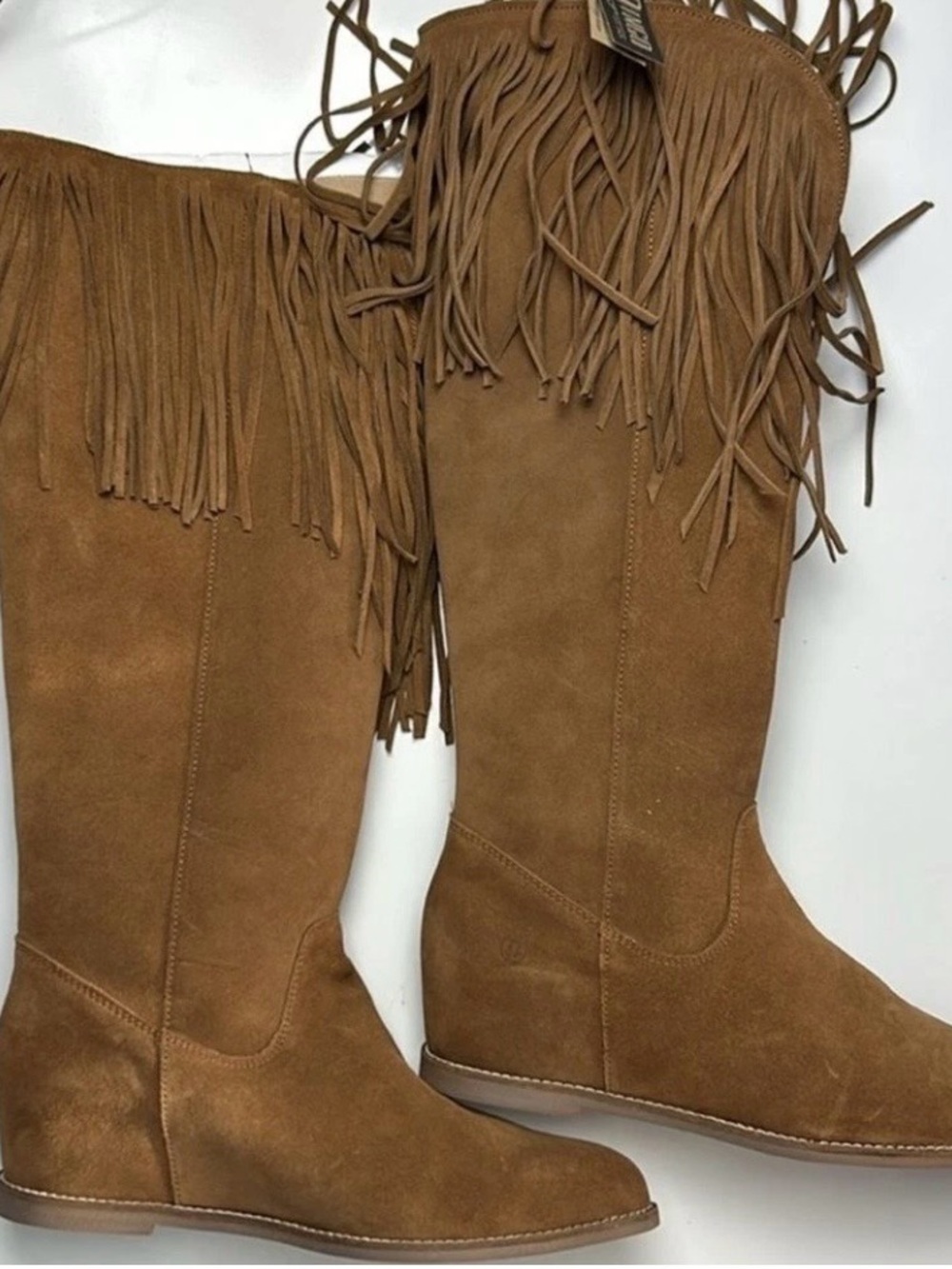 Dingo DI 935 camel boots with fringes. Size 8.5